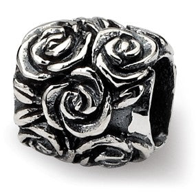Sterling Silver Kids Floral Bali Bead Charm hide-image