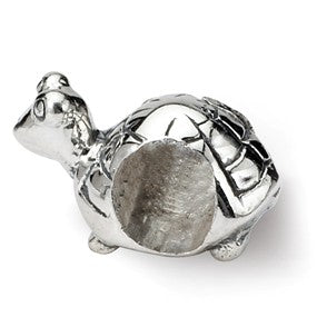 Sterling Silver Kids Turtle Bead Charm hide-image