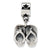 Kids Flip Flops Charm Dangle Bead in Sterling Silver