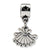 Kids Fan Charm Dangle Bead in Sterling Silver