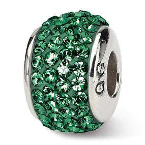 Sterling Silver May Full Swarovski Elements Bead Charm hide-image