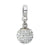 April Swarovski Elements Ball Charm Dangle Bead in Sterling Silver