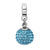 Sterling Silver March Swarovski Elements Ball Dangle Bead Charm hide-image