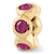 Feb Swarovski Elements Charm Bead in Gold Plated