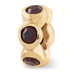 Gold Plated June Swarovski Elements Bead Charm hide-image