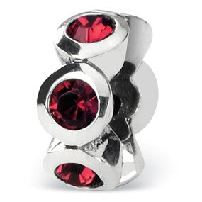 Sterling Silver January Swarovski Elements Birthstone Bead Charm hide-image