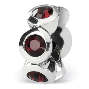 Sterling Silver June Swarovski Elements Birthstone Bead Charm hide-image