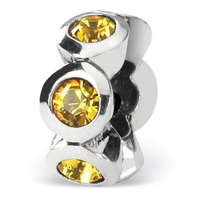 Sterling Silver Nov Swarovski Elements Birthstone Bead Charm hide-image