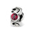 July Swarovski Elements Birthstone Charm Bead in Sterling Silver