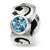 Sterling Silver March Swarovski Elements Birthstone Bead Charm hide-image