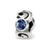 Sept Swarovski Elements Birthstone Charm Bead in Sterling Silver