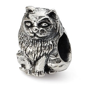 Sterling Silver Birman Cat Bead Charm hide-image