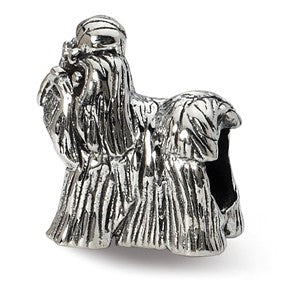 Sterling Silver Shih Tzu Bead Charm hide-image