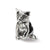 Abyssinian Cat Charm Bead in Sterling Silver