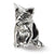 Sterling Silver Abyssinian Cat Bead Charm hide-image