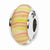 Sterling Silver Yellow/Red Hand-blown Glass Bead Charm hide-image