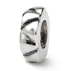 Sterling Silver Notched Spacer Bead Charm hide-image