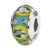 Sterling Silver Blue/Green Circles Hand-blown Glass Bead Charm hide-image