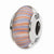 Sterling Silver Red/Blue Swirl Hand-blown Glass Bead Charm hide-image