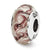 Sterling Silver White/Mauve Swirl Hand-blown Glass Bead Charm hide-image