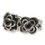 Black CZ Connector Charm Bead in Sterling Silver