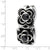 Black CZ Connector Charm Bead in Sterling Silver