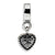 Sterling Silver Heart Dangle Bead Charm hide-image