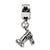 Sterling Silver Hair Dryer Dangle Bead Charm hide-image