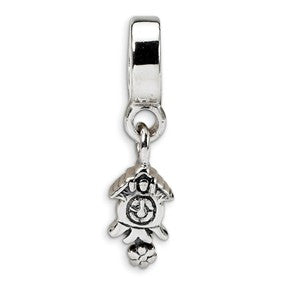 Sterling Silver Cuckoo Clock Dangle Bead Charm hide-image