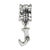 Letter J Charm Dangle Bead in Sterling Silver