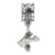 Sterling Silver Letter K Dangle Bead Charm hide-image