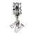 Sterling Silver Letter N Dangle Bead Charm hide-image