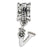Sterling Silver Letter V Dangle Bead Charm hide-image
