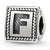 Sterling Silver Letter F Triangle Block Bead Charm hide-image