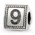 Sterling Silver Number 9 Triangle Block Bead Charm hide-image