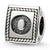 Sterling Silver Letter O Triangle Block Bead Charm hide-image