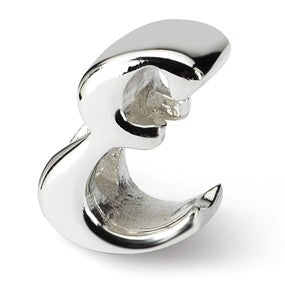 Sterling Silver Letter E Script Bead Charm hide-image