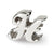 Letter H Script Charm Bead in Sterling Silver