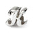 Letter K Script Charm Bead in Sterling Silver