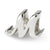 Letter M Script Charm Bead in Sterling Silver