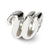 Letter W Script Charm Bead in Sterling Silver