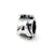 Letter A Message Charm Bead in Sterling Silver