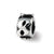Number 8 Message Charm Bead in Sterling Silver