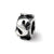 Letter S Message Charm Bead in Sterling Silver