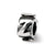 Letter Z Message Charm Bead in Sterling Silver