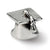 Sterling silver Graduation Cap Bead Charm hide-image