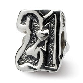 Sterling silver Sweet 21 Bead Charm hide-image