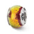 Sterling Silver Orange Dichroic Glass Bead Charm hide-image