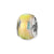 Orange Dichroic Glass Charm Bead in Sterling Silver
