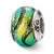 Sterling Silver Green Dichroic Glass Bead Charm hide-image